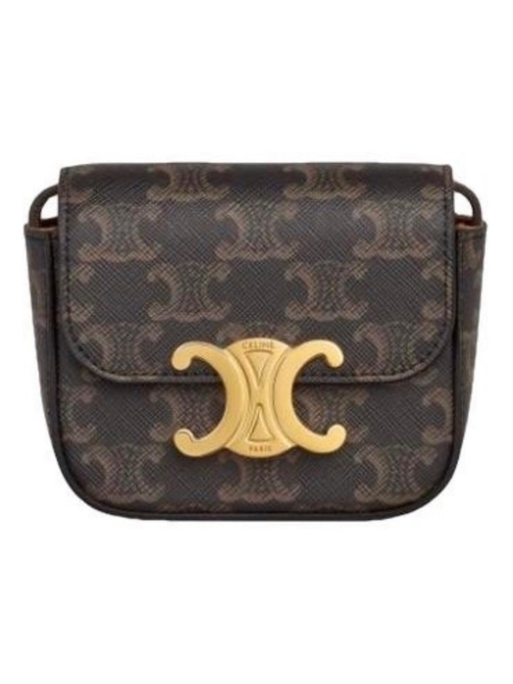 CELINE Triomphe logo mini crossbody bag